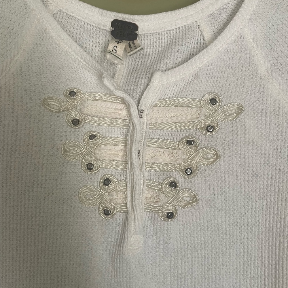 We The Free White Long Sleeve Blouse - Picture 2 of 7